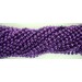 Round Metallic Purple Mardi Gras Beads - 6 DZ (72 Necklaces)